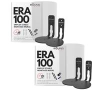 Sound Bass Support mural ERA100 profil bas, noir, lot de 4 | Compatible Sonos ERA100 & ERA 100 SL | Fixations complètes incluses | lot de 4