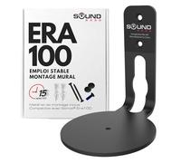 Sound bass Support Mural ERA100, Profil Bas, Noir, unité individuelle, Compatible avec Le Haut-Parleur Sonos Era 100, Complet avec Tout Le matériel de Fixation