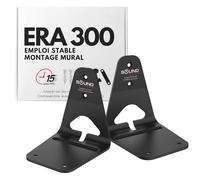 Sound Bass Support Mural ERA300, Profil Bas, Noir, Pack Double (2 Pièces) | Compatible avec l'Enceinte Sonos ERA 300, Complet avec Tout le Matériel de Fixation