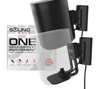 Sound bass Support Mural One, GEN2, One SL, Play:1, Noir, Double | Compatible avec Sonos ONE, ONE Gen 2, ONE SL & Play:1, Inclinable & Pivotant avec Kit de Support Mural, Double, Paire