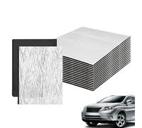 Sound Deadening Material - 10-Piece Auto Heat & Soundproofing Pads for Cars, Aluminum Foil Muffler with Thermal Insulation, Multi-Purpose for Engine, Exhaust System, Vehicle Wall, Door, Floor