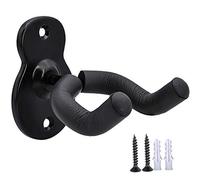 Sound harbor Guitar Wall Mount Hangar Acoustic Bass Electric Bass Guitar Wall Hook Black Metal Holder