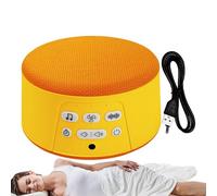 Sound Machine, Sleep Noise Device, 4.65x4.65x2.2 Inches Size Rechargeable 26 Soothing Sounds, Meditation Gadget for Auto-Off, Adults Babies Kids Use, White, Green, Orange