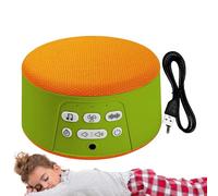 Sound Machine, Sleep Noise Device, 4.65x4.65x2.2 Inches Size Rechargeable 26 Soothing Sounds, Meditation Gadget for Auto-Off, Adults Babies Kids Use, White, Green, Orange