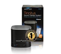 Sound Oasis® Système de thérapie sonore Bluetooth® - 20 sons d'acouphènes intégrés - Améliore le sommeil - Application de fréquence sonore personnalisée - Noir - Pour adultes