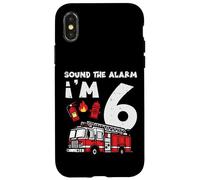Sound The Alarm Im 6 Camion de Pompier pour 6e Anniversaire Coque pour iPhone X/XS