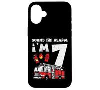 Sound The Alarm Im 7 Camion de Pompier 7ème Anniversaire pour garçons Coque pour iPhone 16 Plus