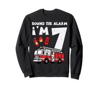 Sound The Alarm Im 7 Camion de Pompier 7ème Anniversaire pour garçons Sweatshirt