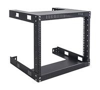 Sound Town Rack mural à cadre ouvert 8U à 2 montants, 40,6 cm de profondeur, pour serveurs, équipement informatique, périphériques réseau, AV, panneaux de brassage (ST2PWOR-8U)