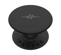 Sound Wave Design Minimaliste de fréquence Audio Anthracite PopSockets PopGrip Adhésif