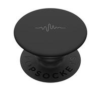 Sound Wave Design Minimaliste de fréquence Audio Anthracite PopSockets PopGrip Adhésif
