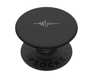 Sound Wave Design Minimaliste de fréquence Audio Anthracite PopSockets PopGrip Adhésif