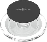 Sound Wave Design Minimaliste de fréquence Audio Anthracite PopSockets PopGrip pour MagSafe
