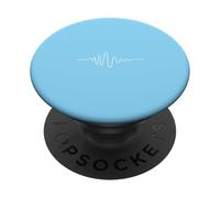 Sound Wave Design Minimaliste de fréquence Audio Bleu PopSockets PopGrip Adhésif