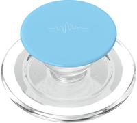 Sound Wave Design Minimaliste de fréquence Audio Bleu PopSockets PopGrip pour MagSafe