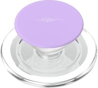 Sound Wave Design Minimaliste de fréquence Audio Lilas PopSockets PopGrip pour MagSafe