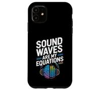 Sound Waves Are My Equations Headphones Brain Art Coque pour iPhone 11