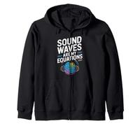 Sound Waves Are My Equations Headphones Brain Art Sweat à Capuche