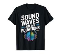 Sound Waves Are My Equations Headphones Brain Art T-Shirt