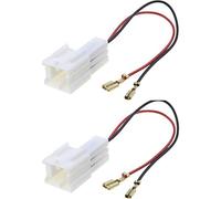 Sound-way 2x Cables Adaptateurs Connecteurs Fiche pour enceintes haut-parleurs compatible avec Dacia, Nissan