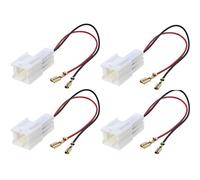 Sound-way 4X Cables adaptateurs fiche pour Enceintes Haut-parleurs Compatible avec Dacia, Nissan