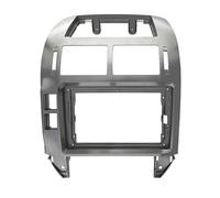 Sound-way - Cadre d'installation for autoradio simple DIN, kit de cadre central for tableau de bord, compatible avec VW Polo 2004-2011, façade de montage, sortie d'air latérale .(Silver)