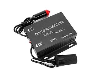 Sound Way Convertisseur CC DC 20A 24v à 12v pour Les Voitures, Transformateur de Tension Automatique, Convertisseur Briquet Abaisseur 240W