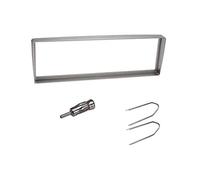 sound-way - Kit Adaptateur Façade Cadre Support de Radio autoradio 1 DIN pour Alfa 156 Frame Silver