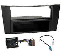 Sound-way - Kit Adaptateur Façade Cadre Support de Radio autoradio 1 DIN pour Mercedes Classe E 2002-2009