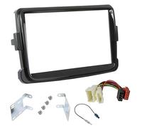 Sound-way Kit de Montage Autoradio, Façade Cadre de Radio 2 DIN, Adaptateur Compatible avec Dacia Duster, Logan, Sandero, Dokker, Lodgy/Renault Symbol, Captur, Trafic Noir Brillant