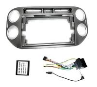 Sound-way Kit de Montage Autoradio, Façade Cadre de Radio 9" Pouces, Adaptateur Compatible avec Volkswagen VW Tiguan 2011-2016