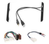 Sound-way - Kit façade Cadre de Radio Autoradio adptateur 2 DIN Compatible avec 4Runner, Celica, Rav4, Yaris avec Porte USB AUX