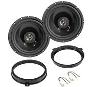 Sound Way Kit Haut-parleurs 2 Voies Coaxiales 16,5 cm (120 W Max / 60 W RMS) avec Adaptateurs et Câbles Connecteurs - Compatible avec Fiat Panda 169 (2002-2012) - Uniquement pour Gardien Arrière
