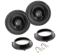 Sound Way Kit Haut-parleurs 2 Voies Coaxiales 16,5 cm (120 W Max / 60 W RMS) avec Adaptateurs et Câbles Connecteurs - Compatible avec Fiat Panda 169 (2002-2012) - Uniquement pour Gardien avant