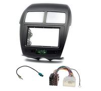 Sound-way - Kit Montage autoradio 2 DIN avec Supports Compatible Mitsubishi ASX, RVR, Outlander Sport/Peugeot 4008 Citroen C4 aircross