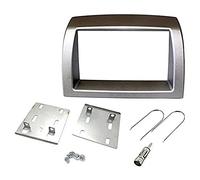Sound Way Kit Montage autoradio Cadre Adaptateur 2 DIN per Lancia Y YPSILON 2006-2011 avec Supports Gris