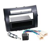 Sound-way Kit Montage Autoradio, Cadre Façade 1 DIN / 2 DIN, Cable Adaptateur Connecteur ISO, Adaptateur Antenne, Compatible avec Toyota Corolla Verso