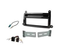 Sound-way Kit Montage Autoradio, Cadre Façade 1 DIN, Adaptateur Antenne, Cable Adaptateur Connecteur ISO Compatible avec Renault Clio 2017