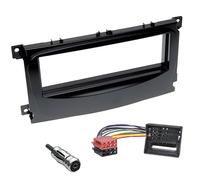 Sound-way Kit Montage Autoradio, Cadre Façade 1 DIN, Adaptateur Antenne, Cable Adaptateur Connecteur ISO, Compatible avec Ford Focus 2, Mondeo, S-Max, C-Max, Galaxy 2, Kuga