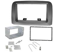 Sound-way Kit Montage Autoradio, Cadre Façade 1 DIN avec Encadrement Metallique, Adaptateur Antenne, Clés Démontage Compatible avec Fiat Croma 2005-2010