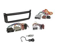 sound-way Kit Montage Autoradio, Cadre Façade 1 DIN avec Vide Poche, Cable Adaptateur Connecteur ISO, Adaptateur Antenne, Compatible avec Chrysler/Dodge/Jeep
