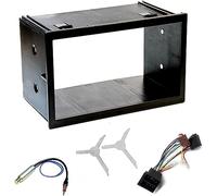 Sound-way Kit Montage Autoradio, Cadre Façade 2 DIN, Adaptateur Antenne, Cable Adaptateur Connecteur ISO, Clés Démontage Compatible avec Volkswagen VW