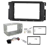 sound-way Kit Montage Cadre de Radio Adaptateur autoradio 2 DIN avec Entourage Compatible avec Smart 451 Car ForTwo 2007-2010