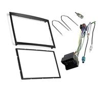 Sound-way Kit Montage Cadre de Radio Adaptateur autoradio 2 DIN Compatible avec Peugeot C2 C3 207 307 Expert Partner, Fiat Scudo, ProAce