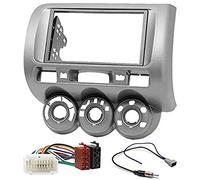 Sound-way - Kit Montage Cadre de Radio Adaptateur autoradio 2 DIN pour Honda Fit, Jazz 2002-2008 avec adaptateurs - KA11-464