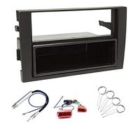 Sound-way - Kit Montage façada autoradio 1 DIN ave Vide Poche Compatible avec Audi A4 B6 B7 / Seat Exeo