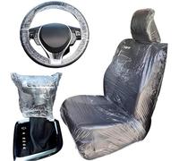 Sound-way - Lot de 20 Protections de Voiture jetables en Plastique jetables, Housses de siège, Housse de Volant, Housse de Vitesses pour Garage Atelier mécanique, Protection de sièges