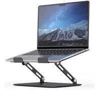 SOUNDANCE Support d'ordinateur Portable pour Bureau avec Base Lourde Stable, Hauteur réglable Multi-Angle, Support Ergonomique en métal, Support Pliable pour Ordinateur PC de 10 à 15,6 Pouces (Noir)