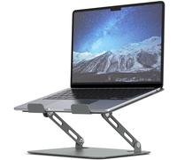 SOUNDANCE Support d'ordinateur Portable pour Bureau avec Base Lourde Stable, Hauteur réglable Multi-Angle, Support Ergonomique en métal, Support Pliable pour Ordinateur PC de 10 à 15,6 Pouces (Gris)