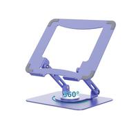 SOUNDANCE Support pour ordinateur portable avec base rotative à 360°, rehausseur ergonomique pour bureau, hauteur réglable, multi-angle, support pliable en métal pour ordinateur portable de 10 à 15,6